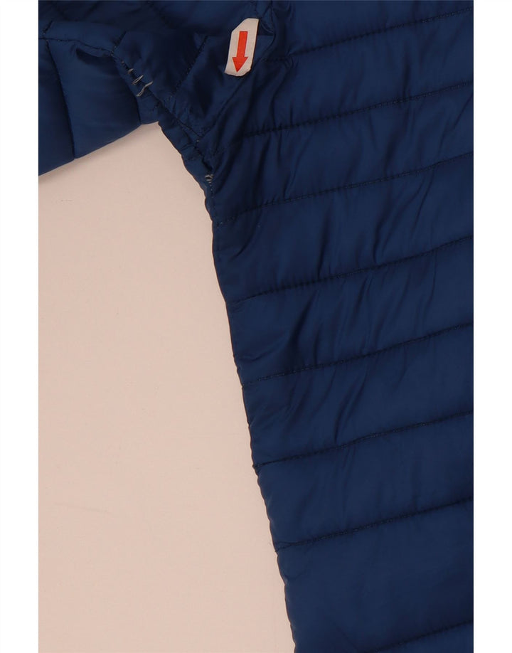 Trussardi Herren-Jacke mit Kapuze, gepolstert, UK 40, Größe L, blaues Nylon