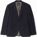 Hugo Boss Herren 2-Knopf-Blazerjacke UK 52 XL Marineblau karierte Wolle