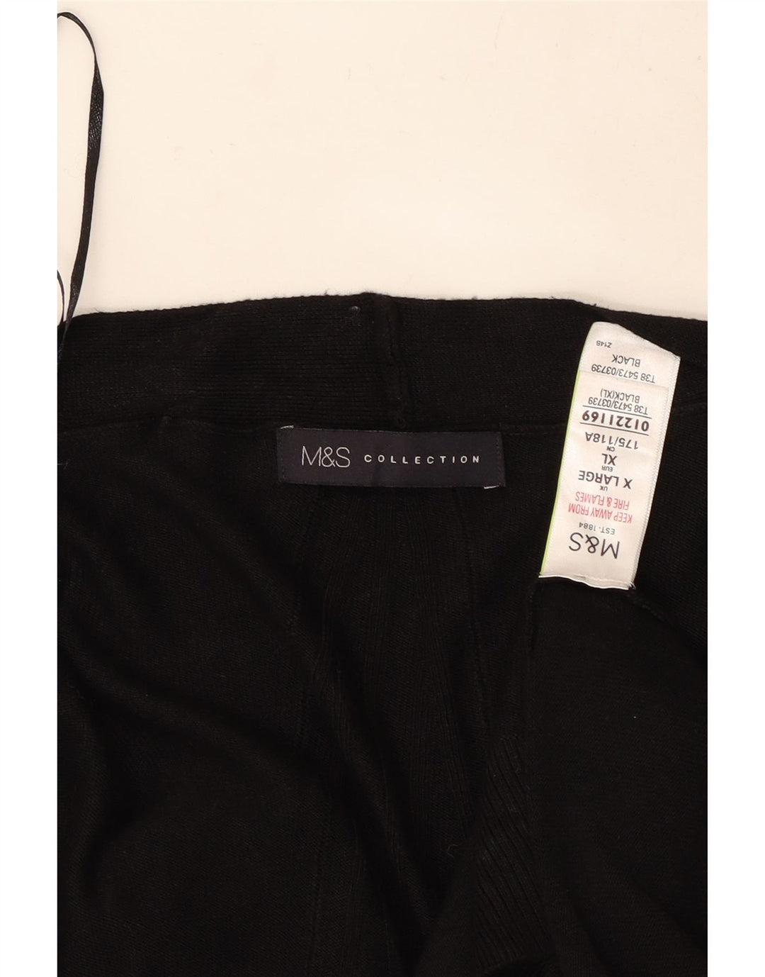 Marks & Spencer Damen Longline Open Cardigan Pullover UK 18 XL Schwarz