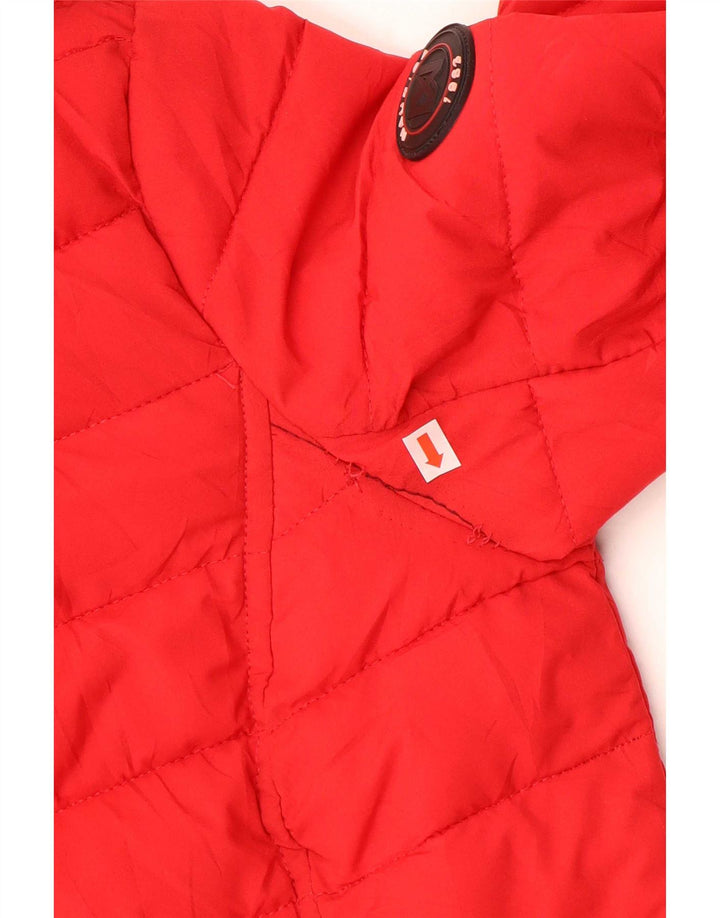 Nautica Wattierte Damenjacke mit Kapuze, UK 6, XS, Rot, Polyester