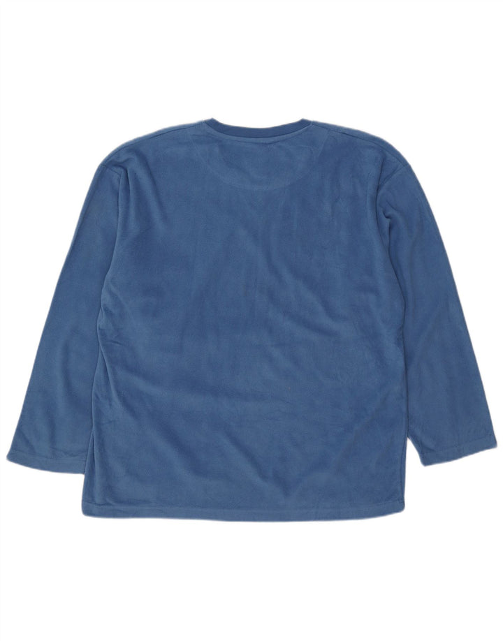 Izod Herren Fleecepullover Mittelblaues Polyester
