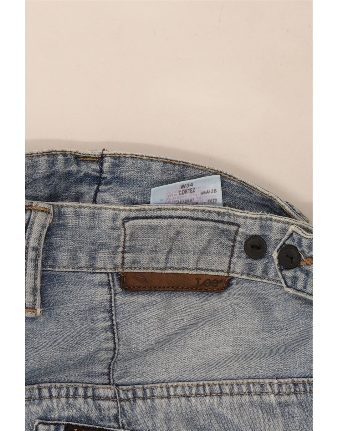 Lee Herren-Jeansshorts, Größe W34, groß, blaue Baumwolle