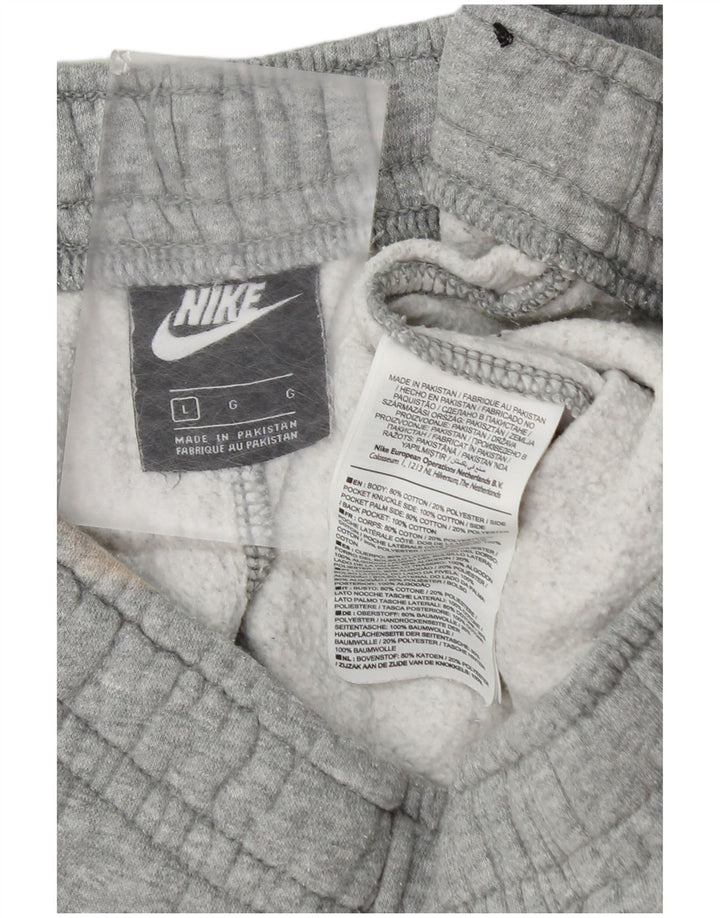 Nike Herren-Trainingshose, Jogginghose, groß, graue Baumwolle