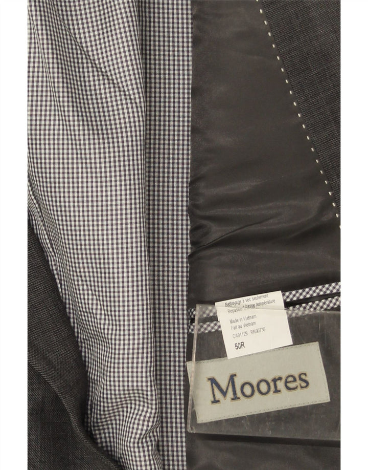 Vintage Herren 2-Knopf-Blazerjacke EU 50 Große graue Wolle