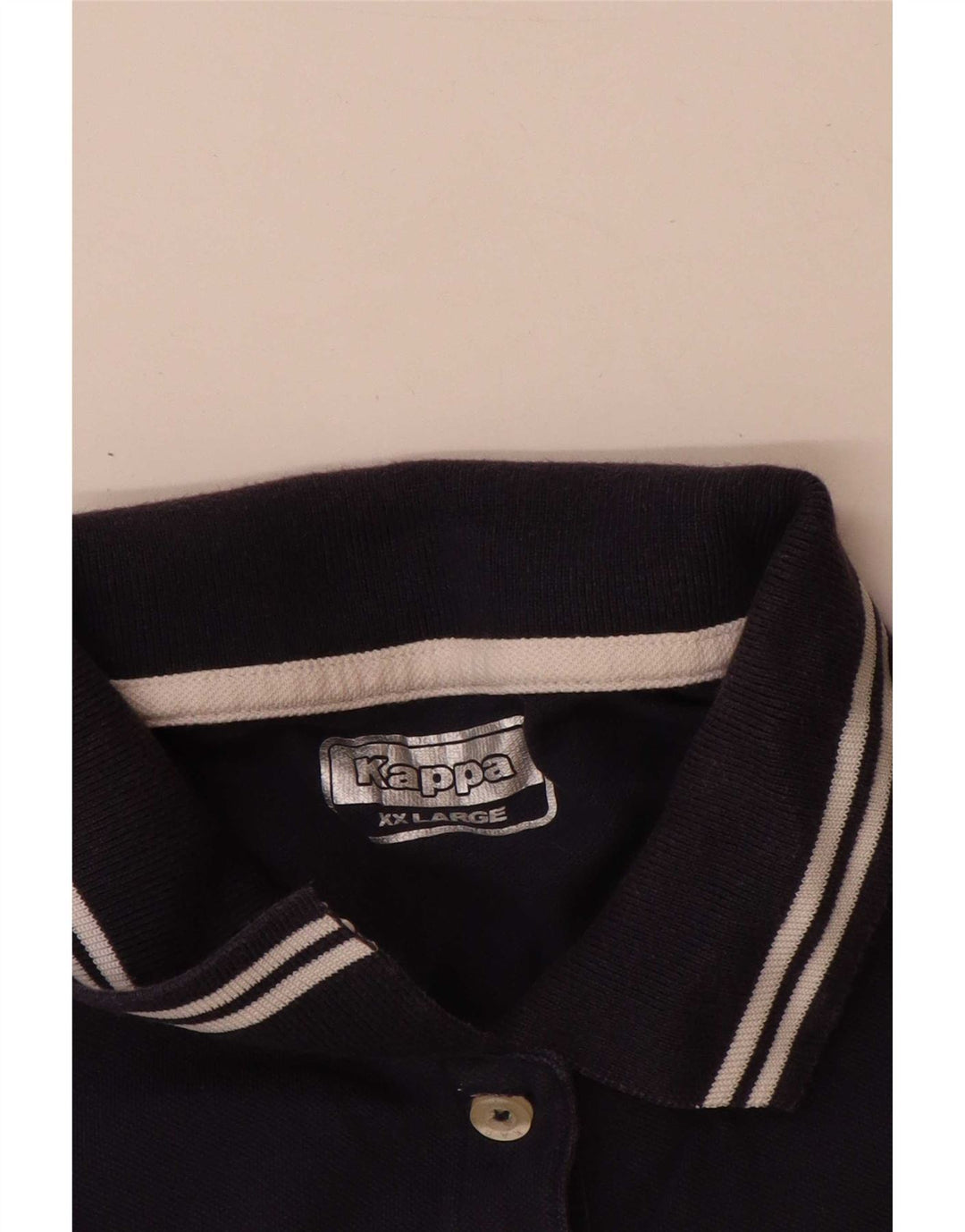 Kappa Damen Slim Poloshirt 2XL Marineblau gestreift