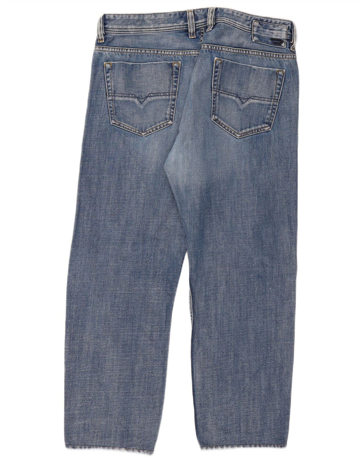 DIESEL Herren Viker Straight Jeans W38 L28 Blaue Baumwolle
