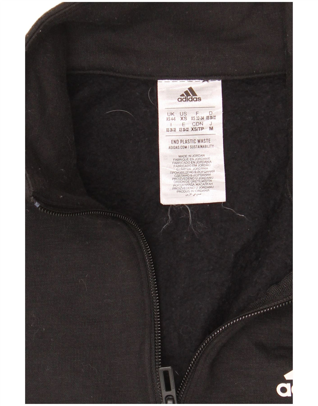 Adidas Damen Crop Graphic Crop Sweatshirt Pullover UK 4/6 XS Schwarz Polyester