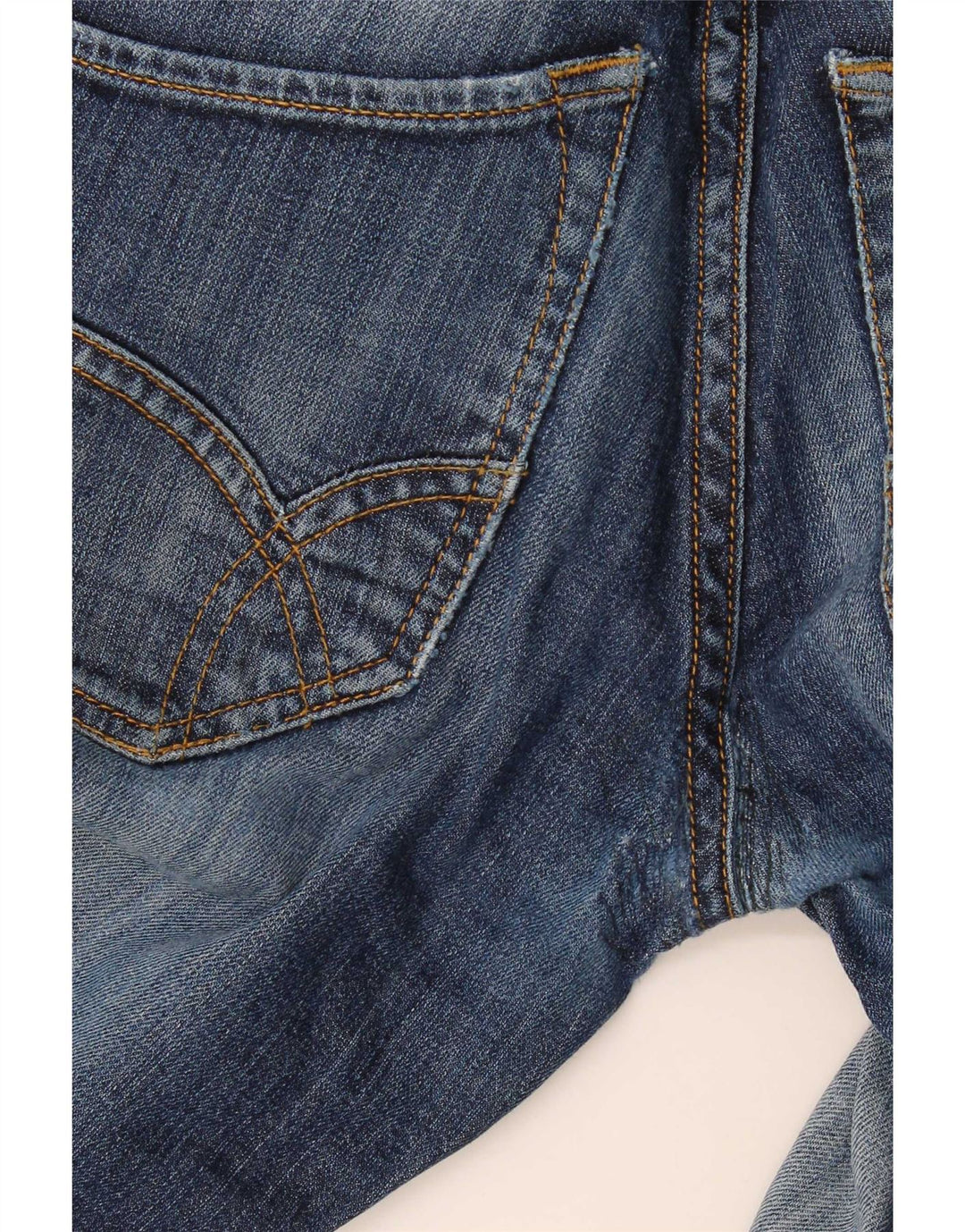 Gas Damen Straight Jeans W30 L29 Blaue Baumwolle