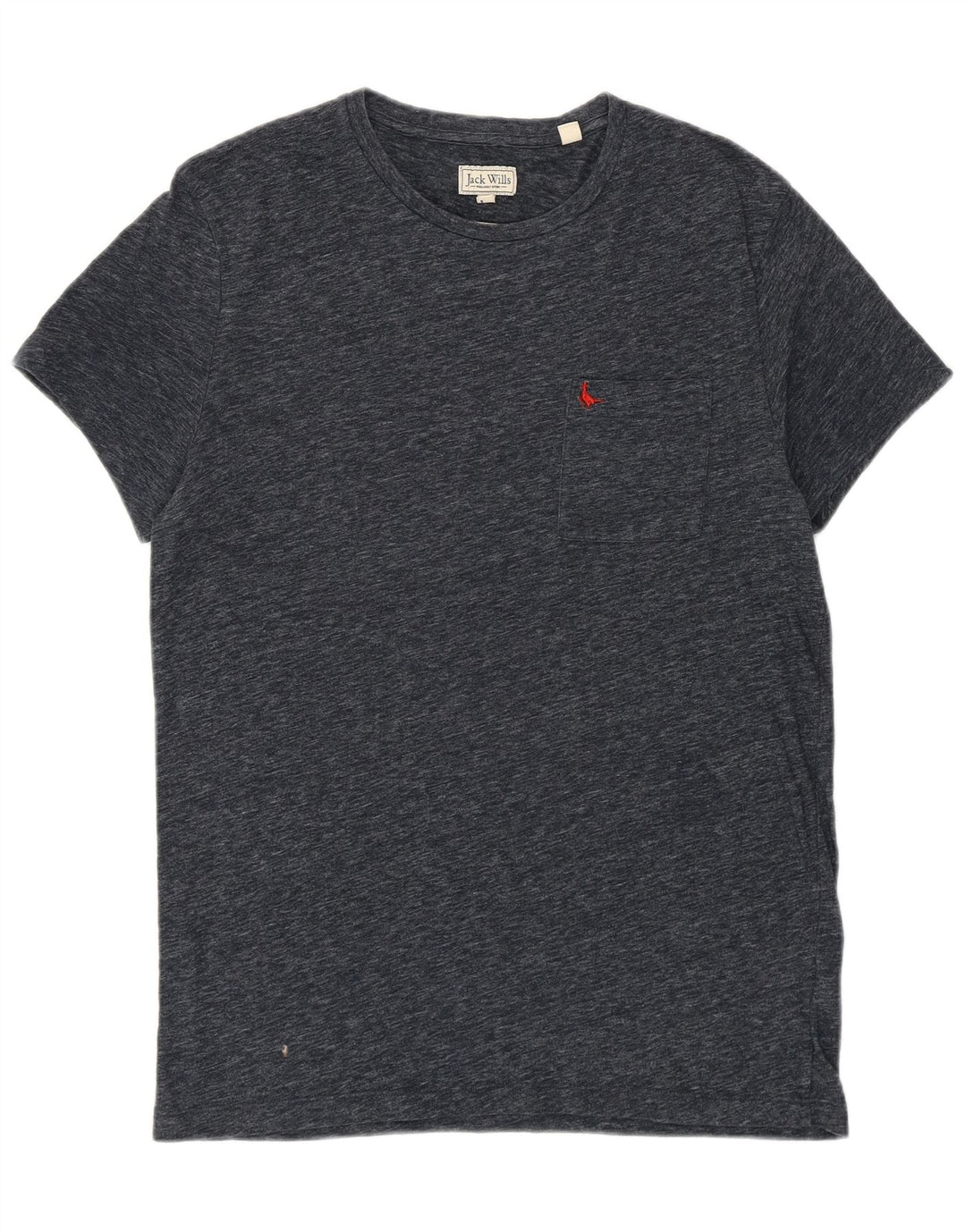 JACK WILLS Mens Slim Fit T-Shirt Top Medium Navy Blue Cotton