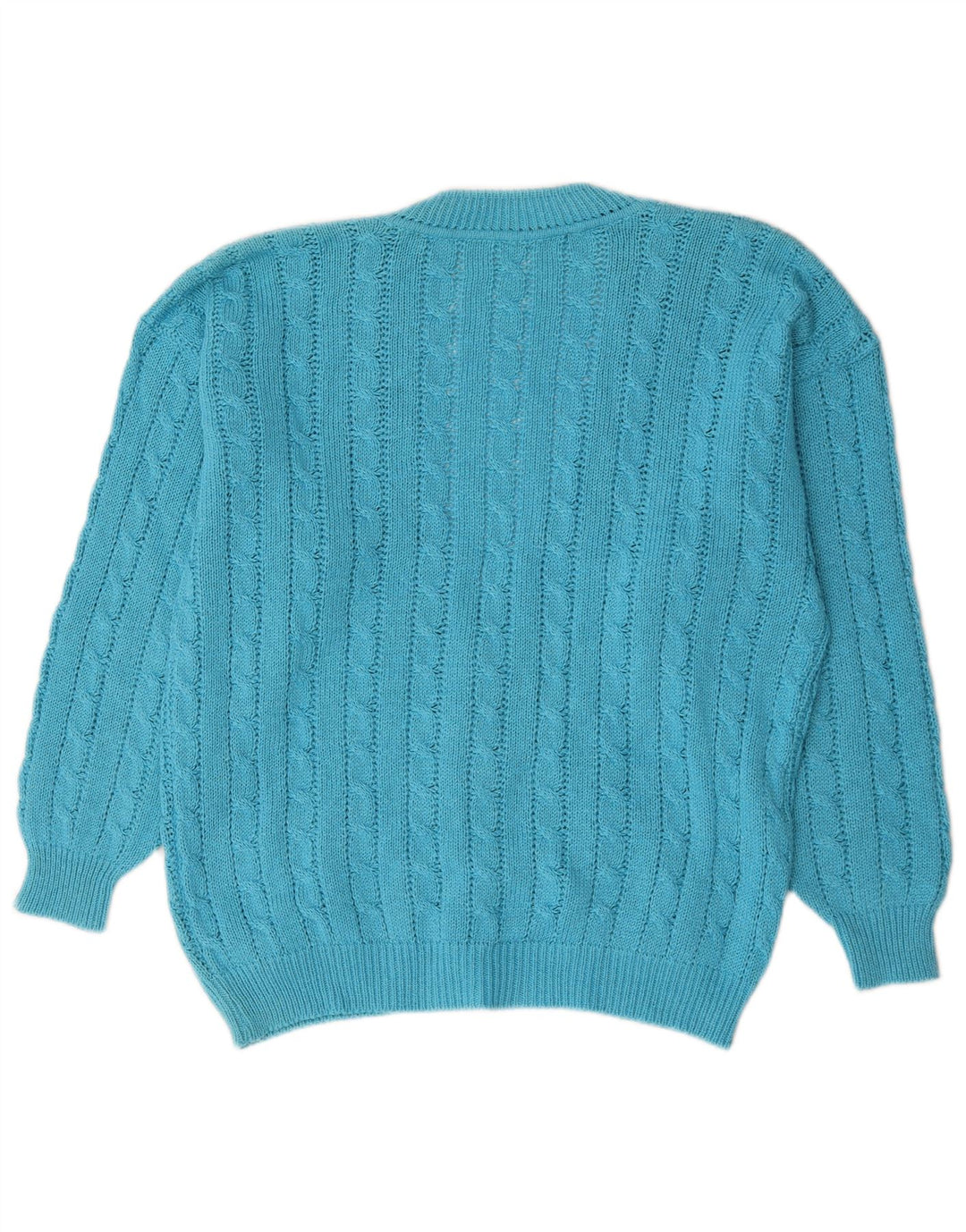 Vintage Herren Cardigan Pullover Groß Blau
