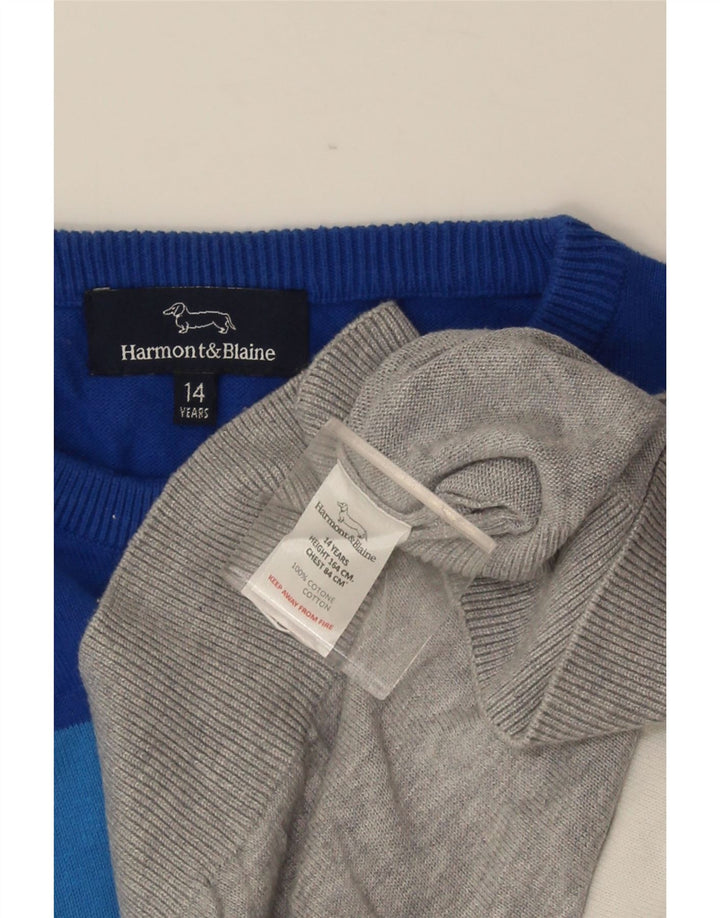HARMONT & BLAINE Jungen-Pullover mit Rundhalsausschnitt, 13–14 Jahre, mehrfarbig