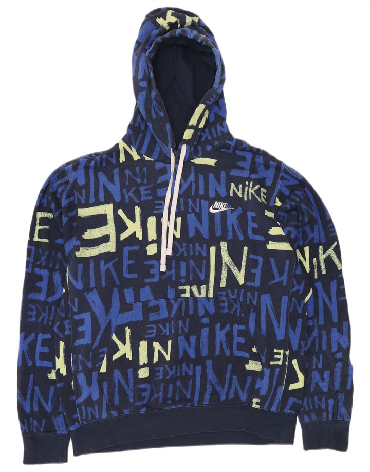 NIKE Herren-Kapuzenpullover mit Grafik, mittelmarineblaue Baumwolle