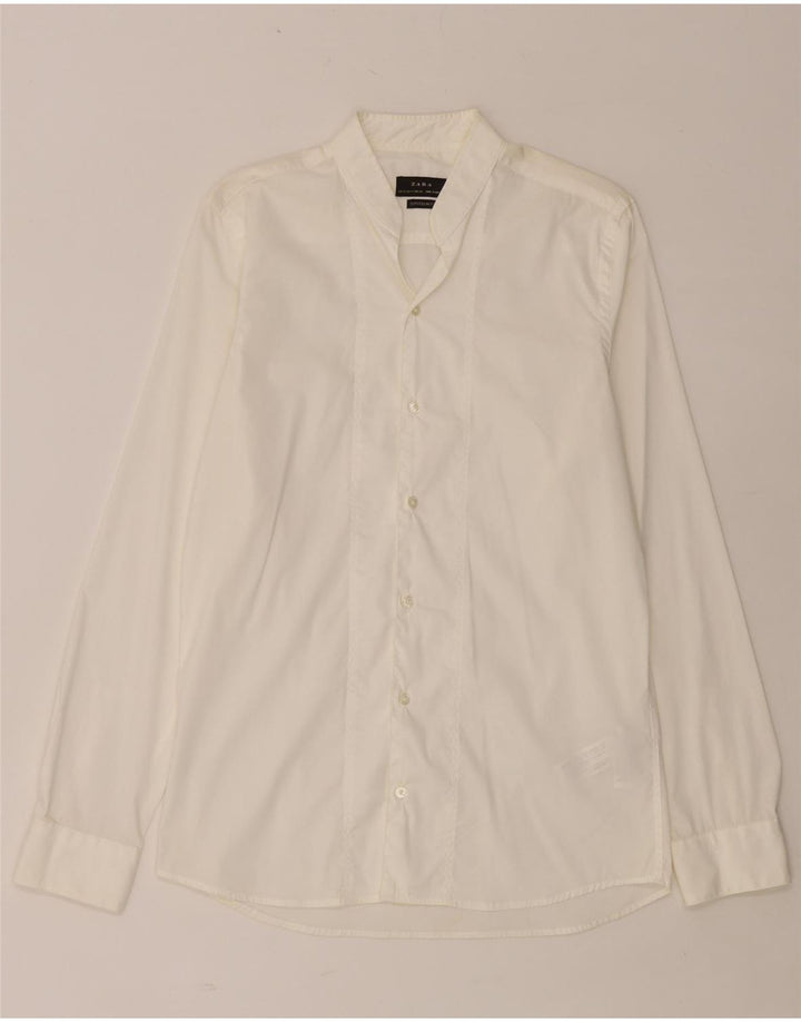 ZARA Herren Super Slim Fit Hemd mittelweiße Baumwolle