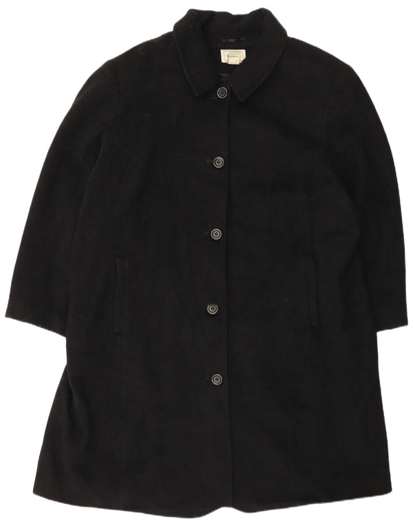 L.L.Bean Damen Mantel UK 20 2XL Schwarze Wolle