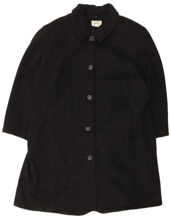 L.L.Bean Damen Mantel UK 20 2XL Schwarze Wolle