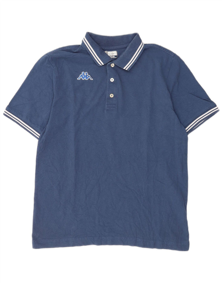Kappa Herren Poloshirt Mittelblau gestreift