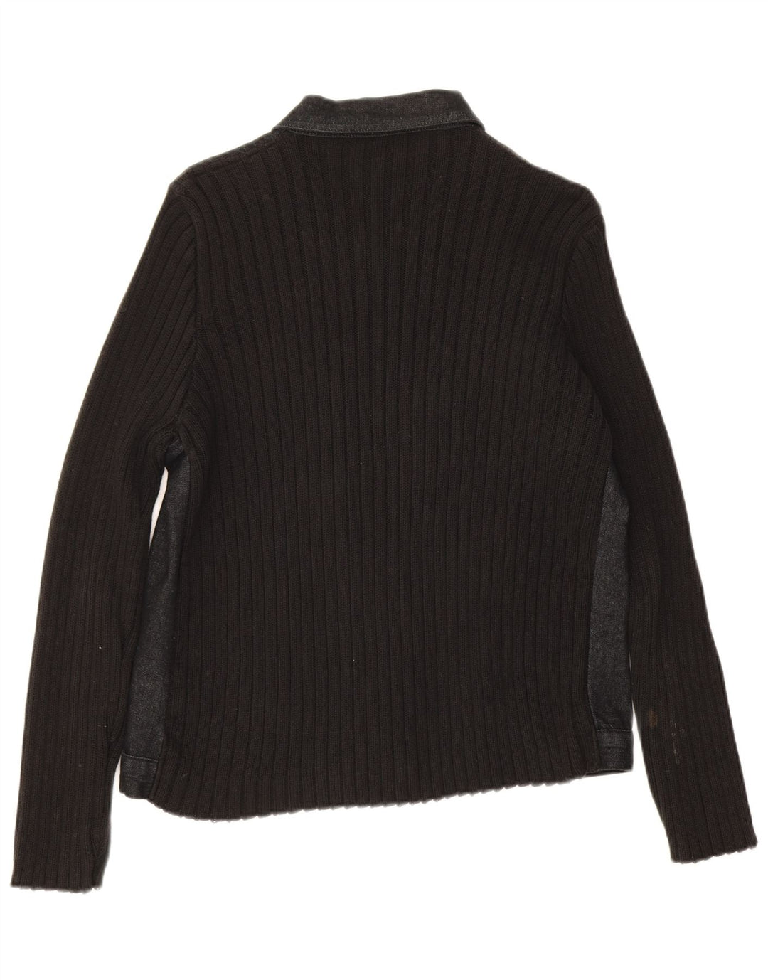 Marks & Spencer Damen-Cardigan-Pullover UK 16 Große schwarze Baumwolle