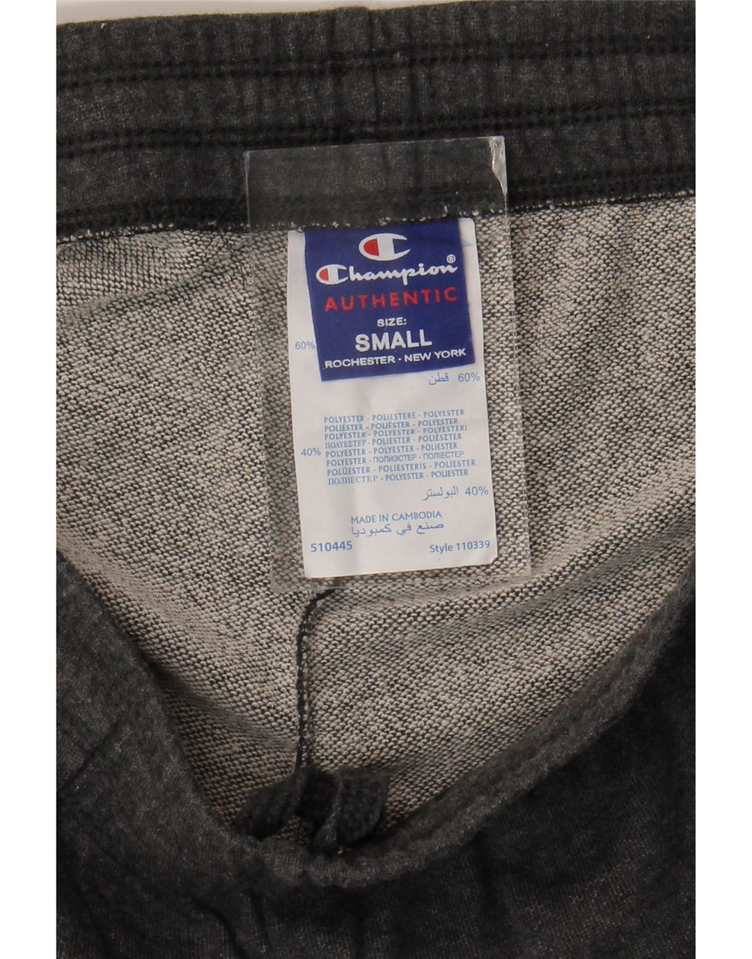 Champion Herren-Trainingshose, Jogginghose, Größe S, Grau, Baumwolle