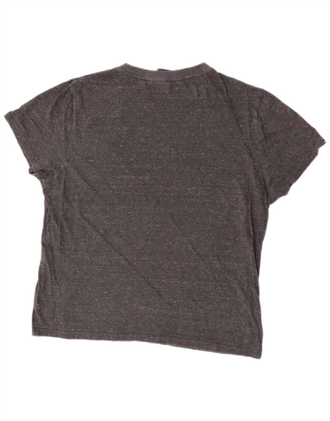 Superdry Herren-T-Shirt-Oberteil XL aus grau gefleckter Baumwolle