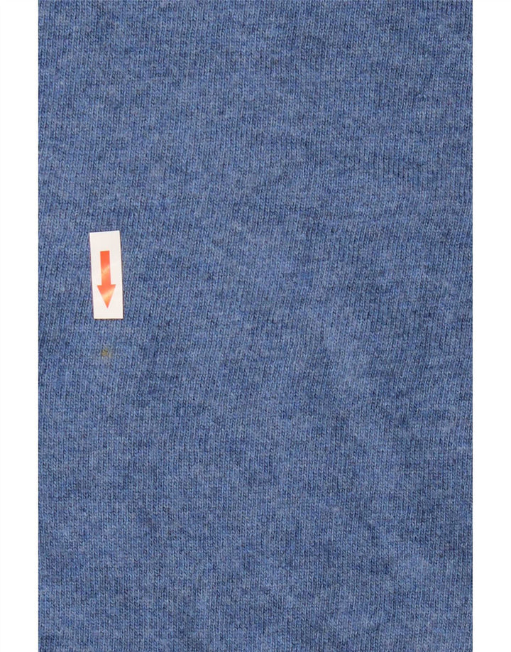 Zara Herren-Pullover mit Rundhalsausschnitt, groß, blau, Polyamid