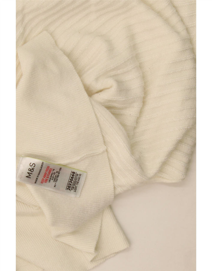 Marks & Spencer Damen-Pullover mit U-Boot-Ausschnitt, Gr. 14, Mittel, gebrochenes Weiß