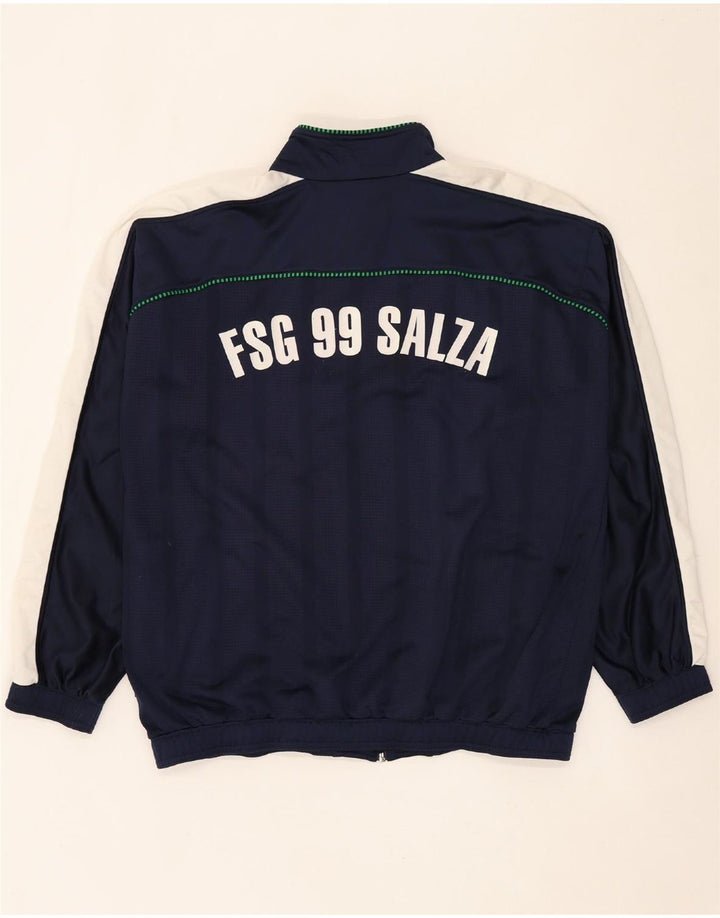 PUMA Mens Graphic Tracksuit Top Jacket XL Navy Blue Colourblock Polyester Vintage Puma and Second-Hand Puma from Messina Hembry 