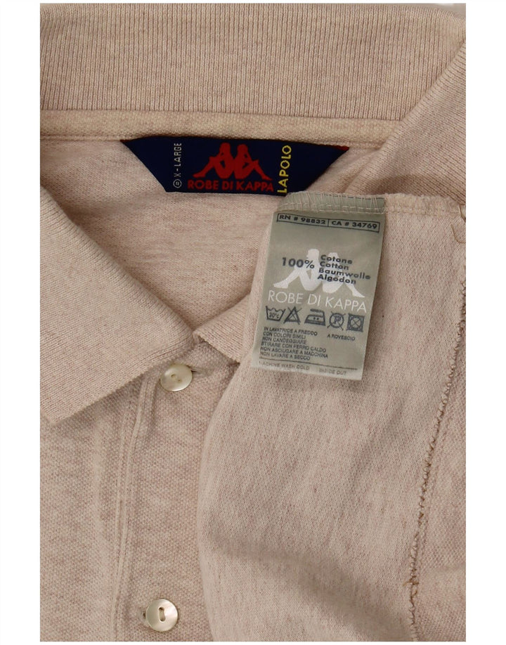 Kappa Herren Poloshirt XL Beige Baumwolle