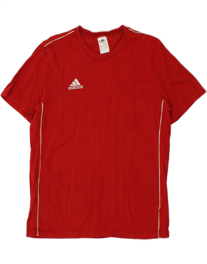 ADIDAS Mens T-Shirt Top Medium Red Vintage Adidas and Second-Hand Adidas from Messina Hembry 