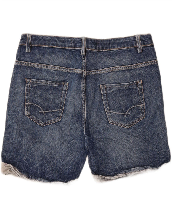ZARA Damen Jeansshorts EU 40 Medium W30 Blau