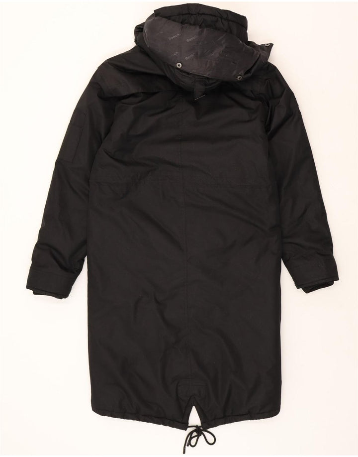 BENCH Womens Oversized Hooded Padded Coat UK 10 Small  Black Polyester Vintage Bench and Second-Hand Bench from Messina Hembry 