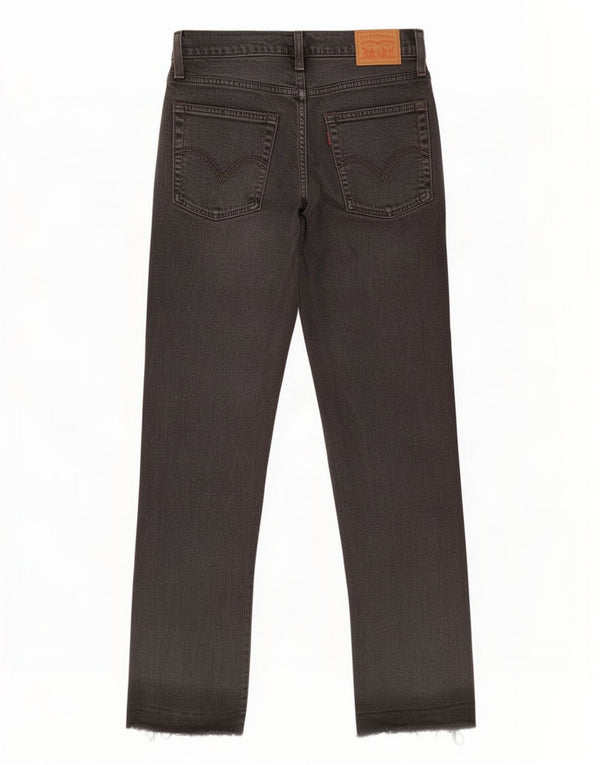 Levi's Damen Straight Jeans W28 L27 Schwarze Baumwolle