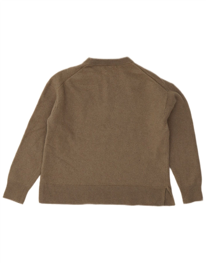 Massimo Dutti Damen-Pullover mit Rundhalsausschnitt, UK 14, große graue Wolle