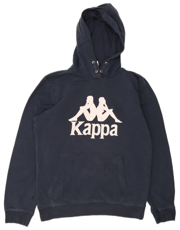 Kappa Boys Graphic Hoodie Jumper 15-16 Years Navy Blue Cotton
