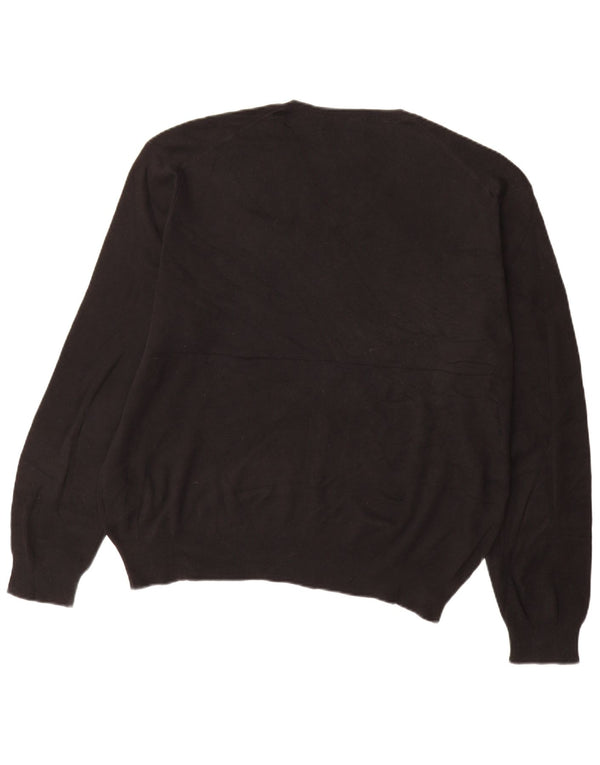 Polo Ralph Lauren Herren-Pullover mit V-Ausschnitt, XL, schwarze Baumwolle