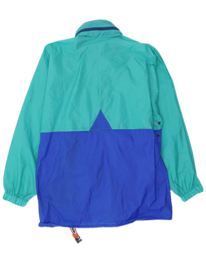 K-Way Herren-Regenjacke mit Kapuze, UK 38, Mittelgrün, Colourblock-Polyamid
