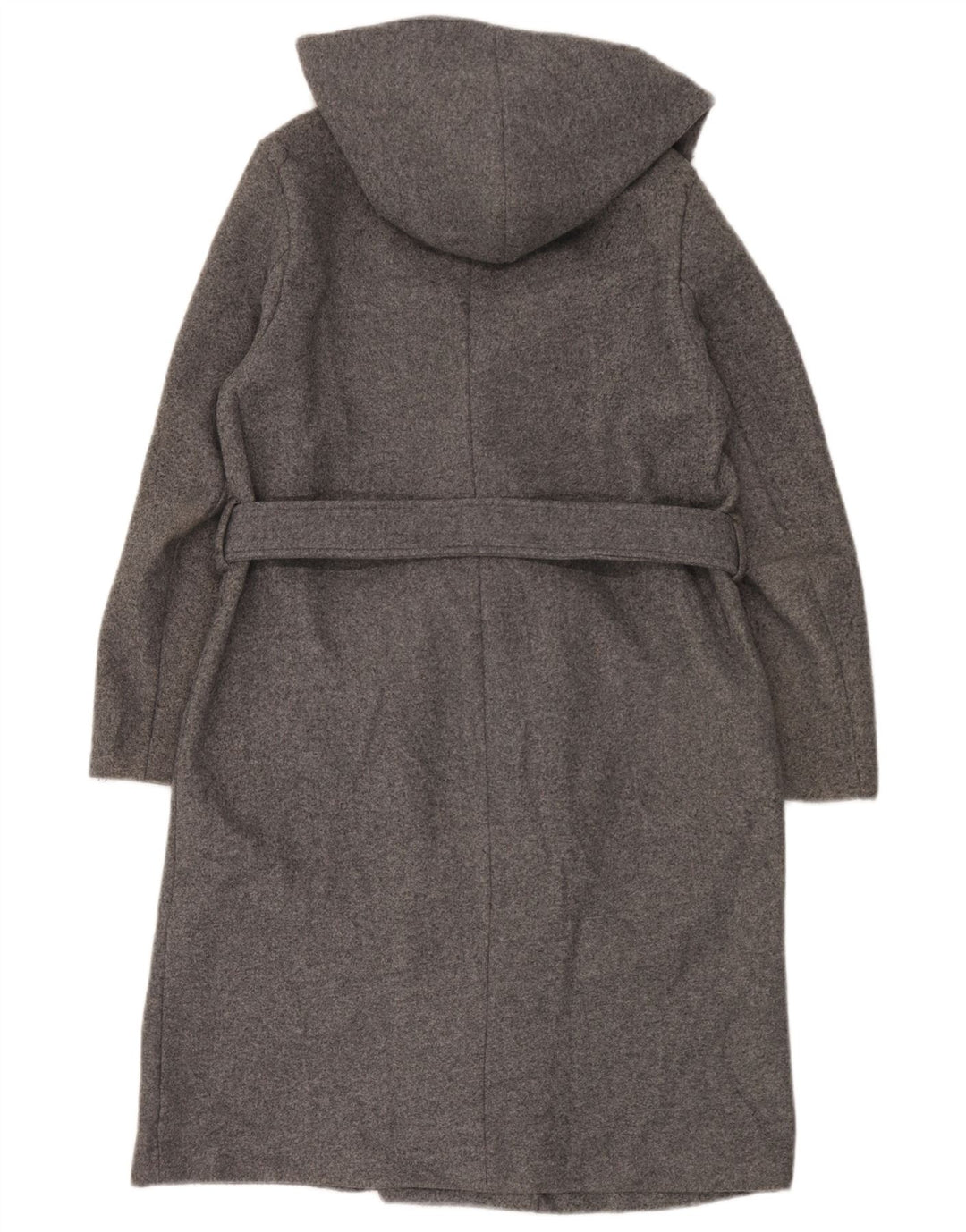 Zara Damen-Übergroßer Mantel mit Kapuze, UK 6, XS, Grau, Polyester