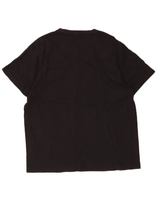 Hurley Damen Grafik-T-Shirt-Oberteil UK 16 Large Schwarz Baumwolle