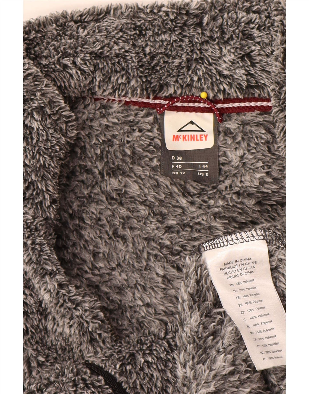 MC Kinley Damen Fleecejacke UK 12 Mittelgraues Polyester