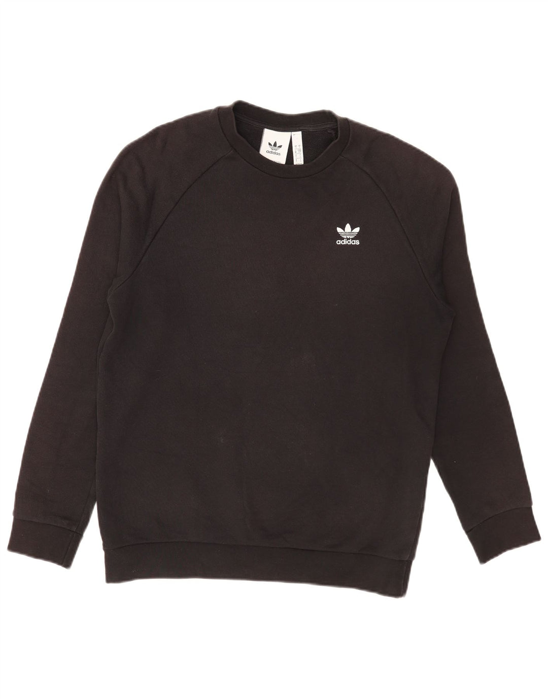 Adidas Herren Loose Fit Sweatshirt Pullover Small Schwarz Baumwolle