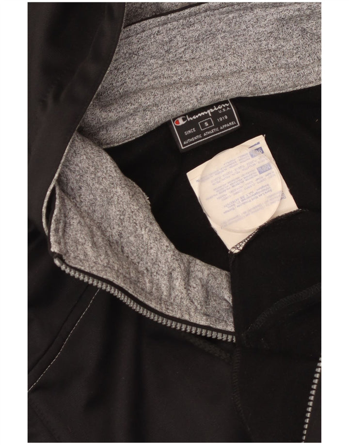 Champion Herren-Trainingsanzug mit Kapuze, Oberteil, Jacke, Größe S, Schwarz, Farbblock-Polyester