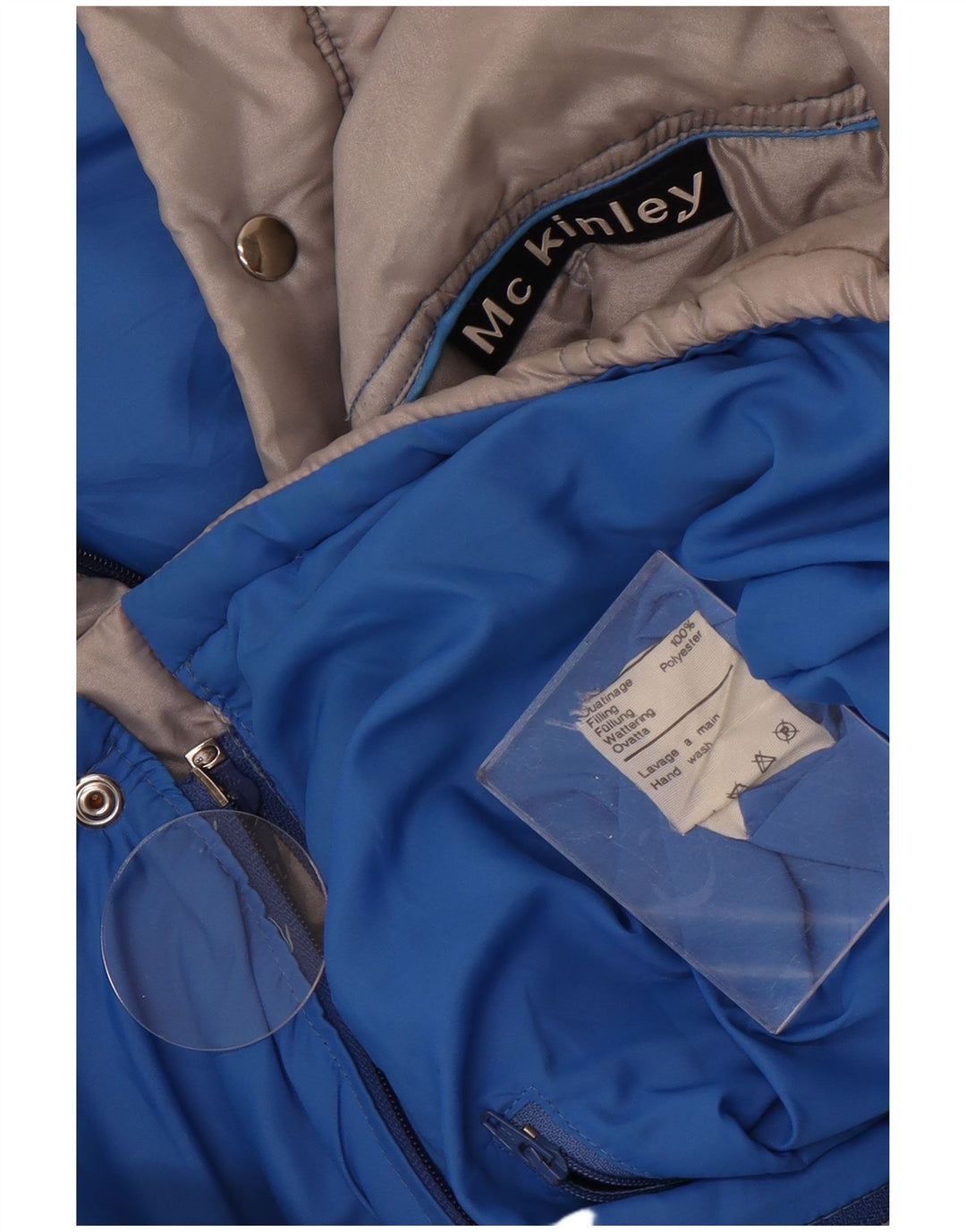 MC Kinley Herren-Kapuzenjacke, wattiert, IT 46, Größe S, grau, Polyester