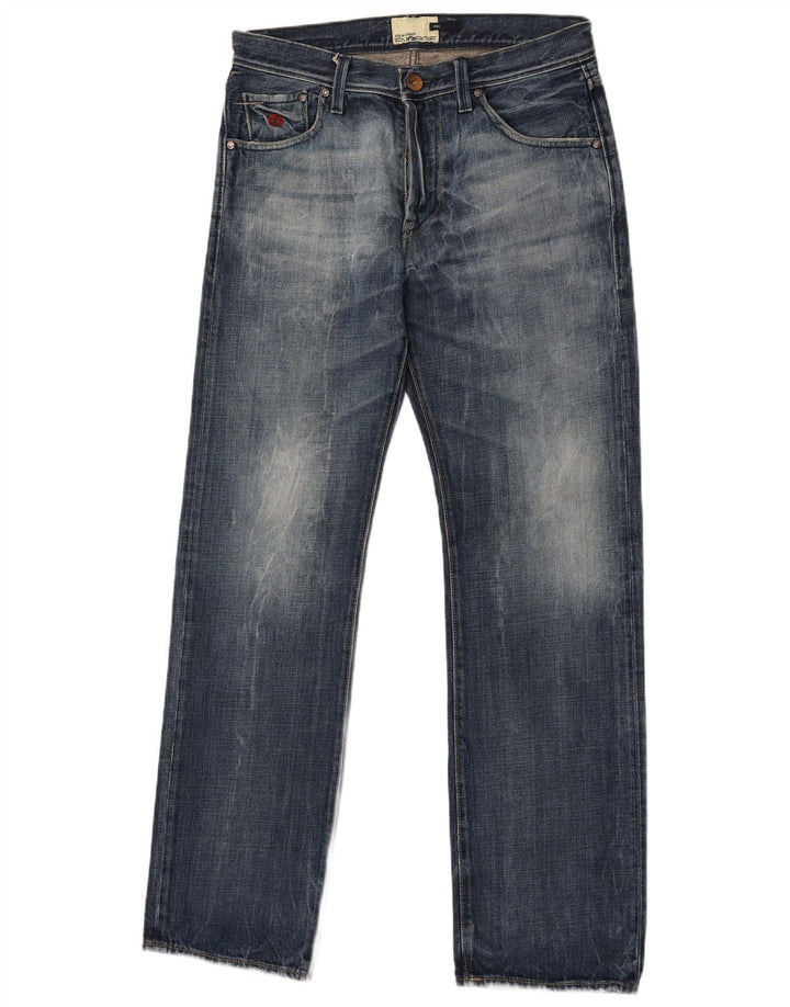 Energe Herren Straight Jeans W33 L34 Blaue Baumwolle