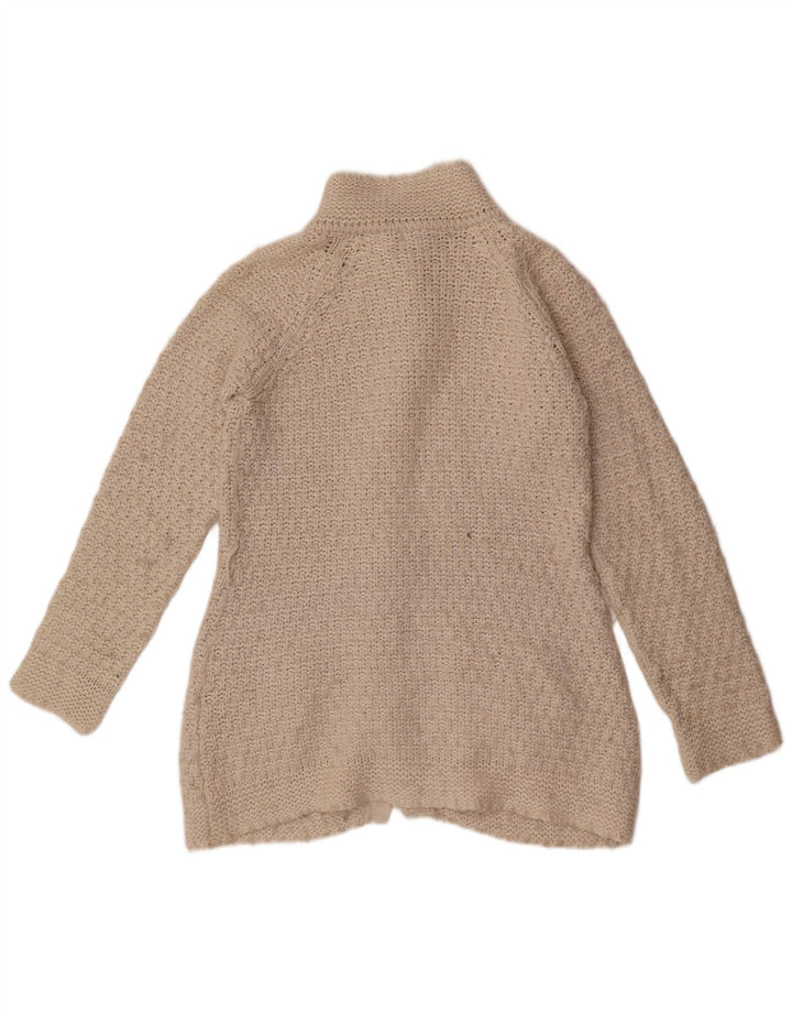Zara Damen-Cardigan-Pullover UK 14 Large Weiß Acryl