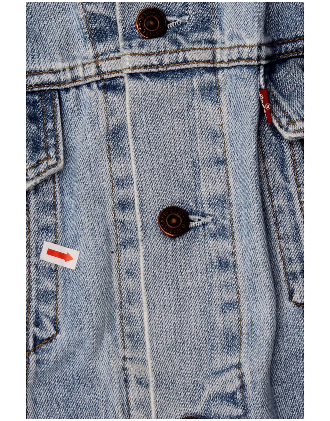 LEVI'S Herren Jeansjacke UK 42 XL Blaue Baumwolle