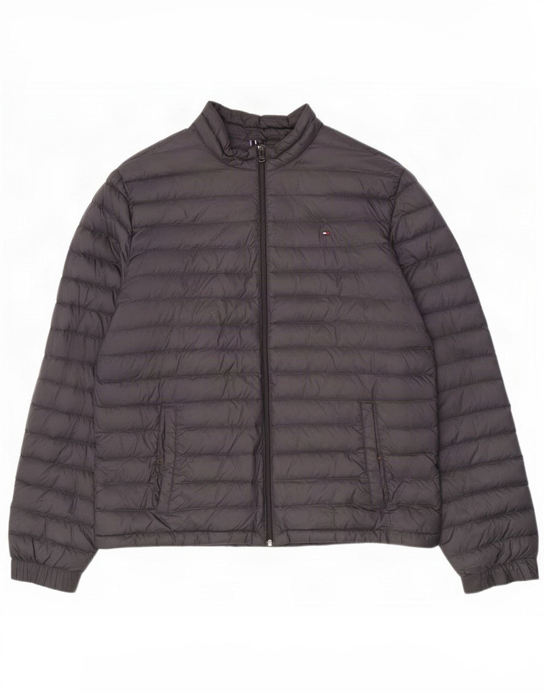 Tommy Hilfiger Herren Wattierte Jacke UK 44 2XL Graues Nylon