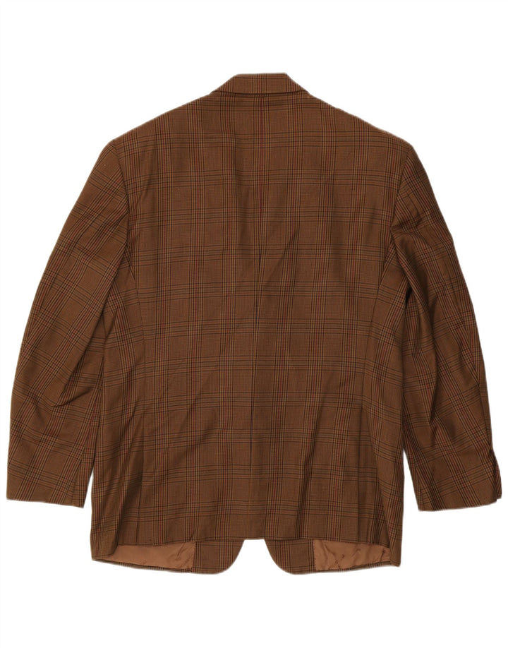 Trussardi Herren-Blazer mit 2 Knöpfen, IT 52 XL, brauner Hahnentrittmuster