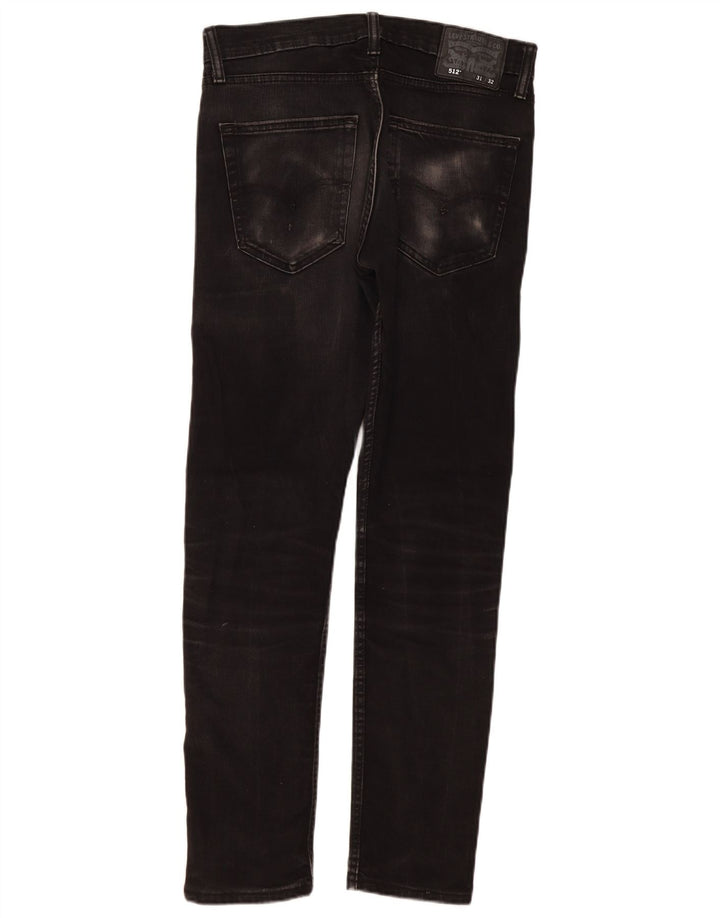 Levi's Herren Slim Tapered Jeans W31 L32 Schwarze Baumwolle