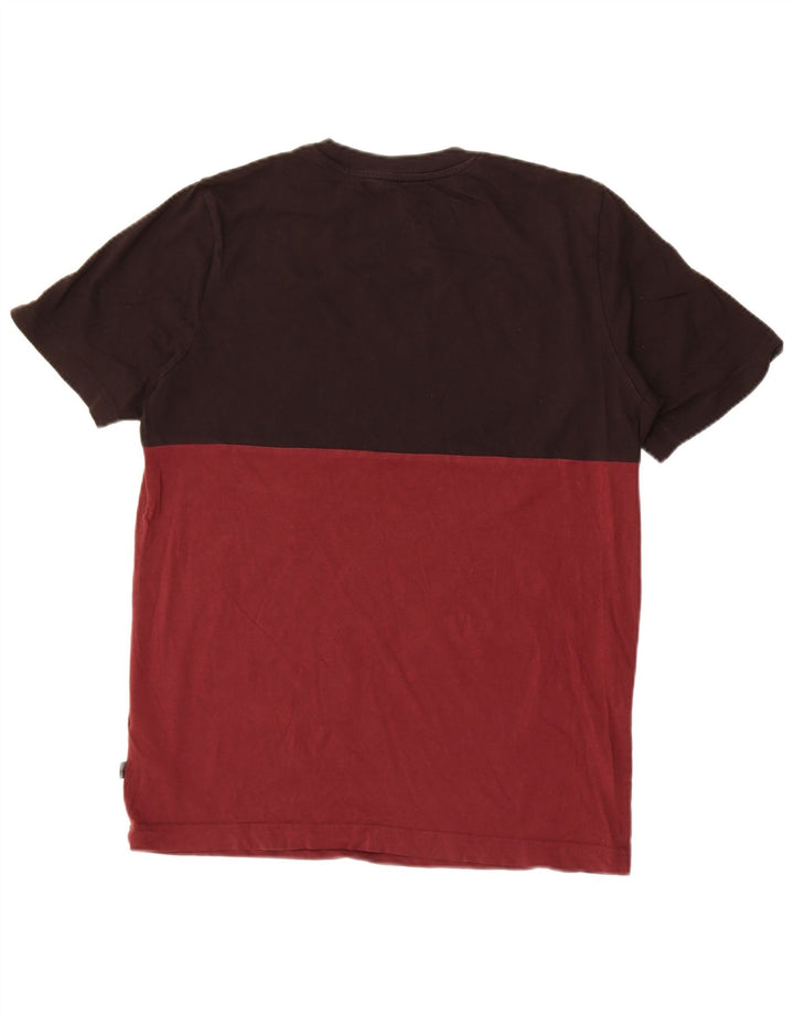 Puma Herren Grafik-T-Shirt-Oberteil aus mittelschwarzer Colourblock-Baumwolle
