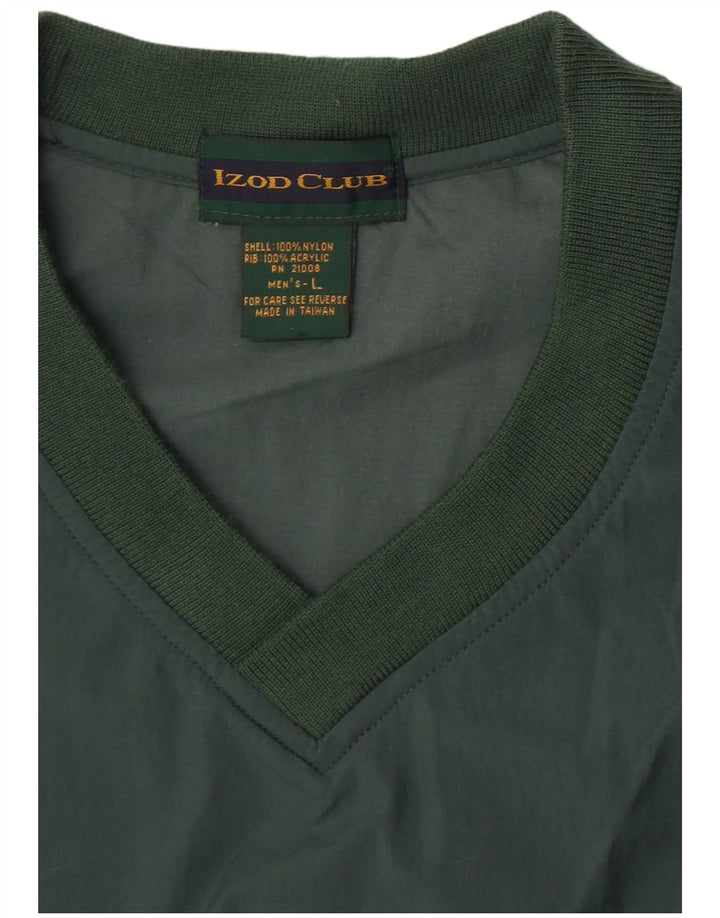 Izod Herren-Pullover-Trainingsanzugoberteil, großes grünes Nylon