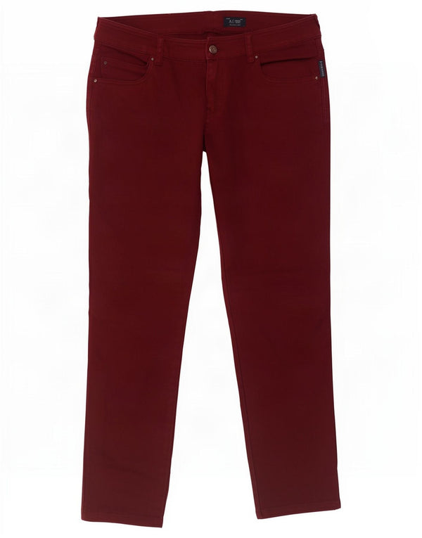 Armani Damen Slim Jeans W31 L29 Burgund Baumwolle
